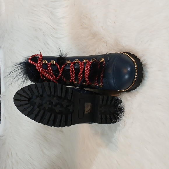 Cecelia New York Trekker Navy Boots Sz 7 - Picture 11 of 15